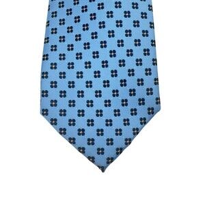 Club Room Tie Mens 3.25" Light Blue Polyester Dovekie Neat Geometric Necktie New